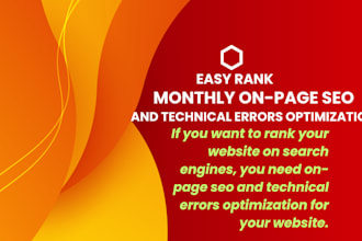 do monthly on page SEO and technical errors optimization