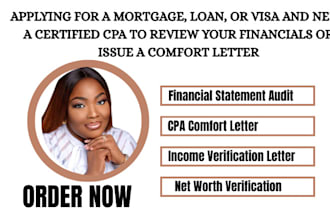 audit or review financial statements, provide CPA comfort letters