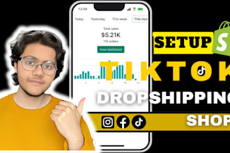 professionally setup and optimize tiktok shop, facebook shop and instagram shop