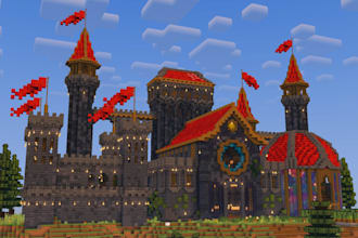 build minecraft lobby, map, house, spawn in java or bedrock