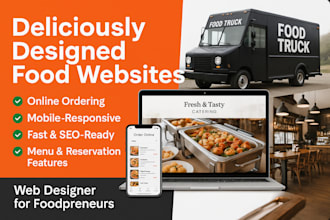 design food catering website food truck website cafe website online ordering