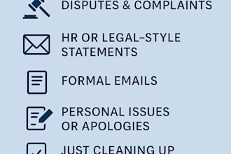 write a professional statement, complaint, or dispute letter