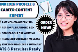 optimize your linkedin profile summary banner design and write career content