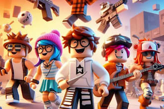 develop roblox game with scripts, roblox map building and model in roblox studio