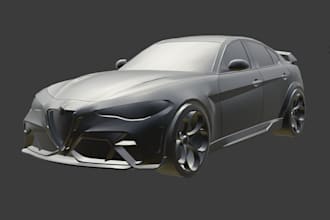 model solid car for stl printing, lego design, fivem ped, fivem eup,military car