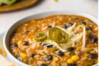 cook delicious rice and beans with vegetable soup for you