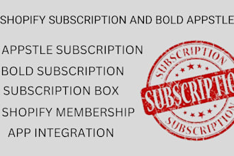 do shopify subscription box using bold appstle recharge app integration