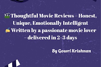 write an honest and thoughtful movie review