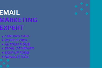 setup activecampaign automation, cmr, aweber, mailchimp and email marketing,