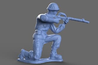 3d character ww2,medieval army miniature figure, dnd toy figurine, 3d print stl
