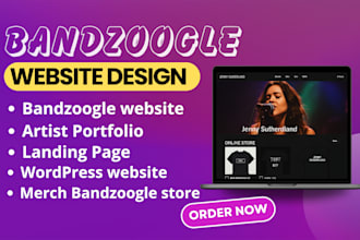 build a professional bandzoogle music website and bandzoogle online store artist