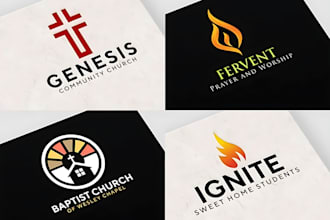 do modern christian ministry religious and church logo design