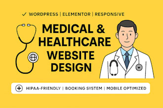 design professional doctor, dentist, and any medical website