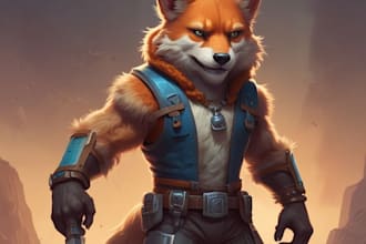 draw furry art or fursona, original furry character