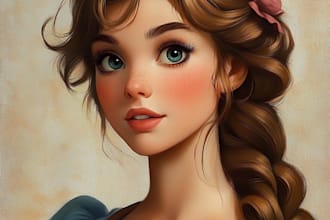 draw you a beautiful harry potter disney portrait