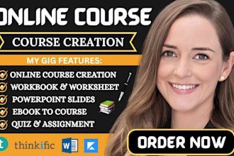 create ebook online course lesson plan teachable course creation content writing