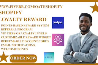 setup shopify loyalty reward smile bon joy yotpo love appstle rivo rivyo