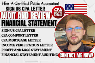 sign CPA letter internal audit financial statements mortgage letter profit loss