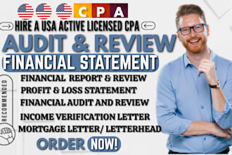 prepare CPA certified financial statement audit, CPA comfort mortgage letter