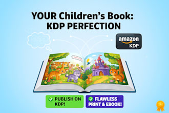 format children story book, amazon KDP children book formatting and book cover