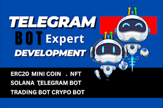 develop and design telegram airdrop bot, telegram trade copier, solana, memecoin