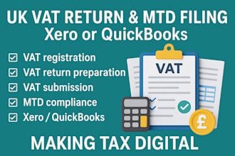 file your UK vat return with mtd compliance using xero or quickbooks
