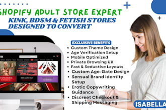 build high converting shopify adult store for kink bdsm and fetish products