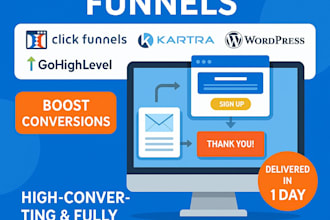 design sales funnels in , kartra, wordpress, gohighlevel