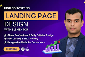 design a high converting landing page or single product page in elementor