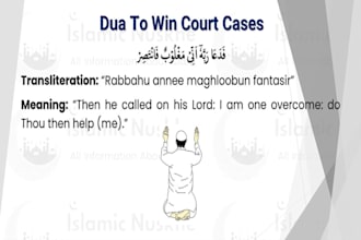 make duas for victory in legal matters or court cases