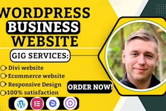 design or redesign a custom wordpress business website  with divi theme