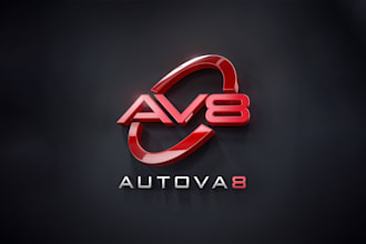create custom logo design with visual identity and with 3d mockup for your brand