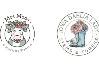 do feminine, botanical, floral, line art watercolor signature logo