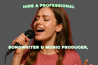 be your female singer, songwriter, christian music, music producer, ghostwriter