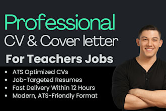 prepare a professional CV and cover letter for teachers