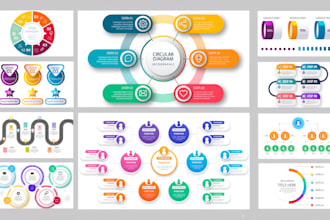 design professional infographics, flowcharts, pie charts and diagrams