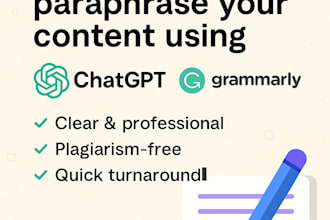 rewrite or paraphrase your content using chatgpt and grammatically
