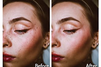 professionally remove background and retouch photos according to your reference