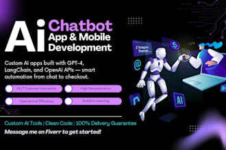 develop ai website, chatbot, saas app, or custom ai software