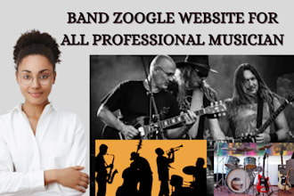 design a professional bandzoogle website for musicians and bands
