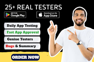 provide 12 to 20 real app testers with reports for google play console