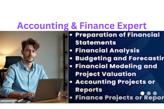 do excel projects, accounting and finance assignments, financial model forecasts