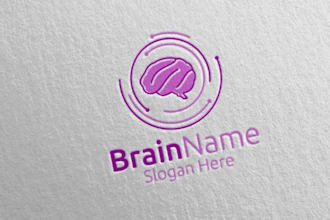 create brain pharmacy clinics sciences logo for you