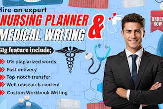 do nursing planner, medical writing, mental health and workbook