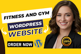 design attractive gym, fitness, sports and workout website with wordpress