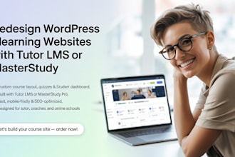 redesign wordpress elearning online courses website tutor lms masterstudy pro