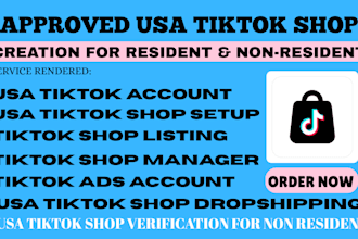 create USA tiktok shop, setup tiktok shop for non resident USA tiktok shop setup