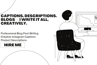 write ai powered content for blogs, captions, product and website text