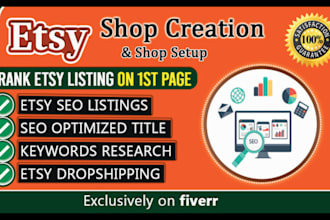 optimized etsy SEO listings, etsy product description, and etsy product listings