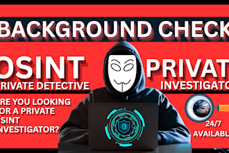 background check osint private investigator detective,investigation,forensic USA